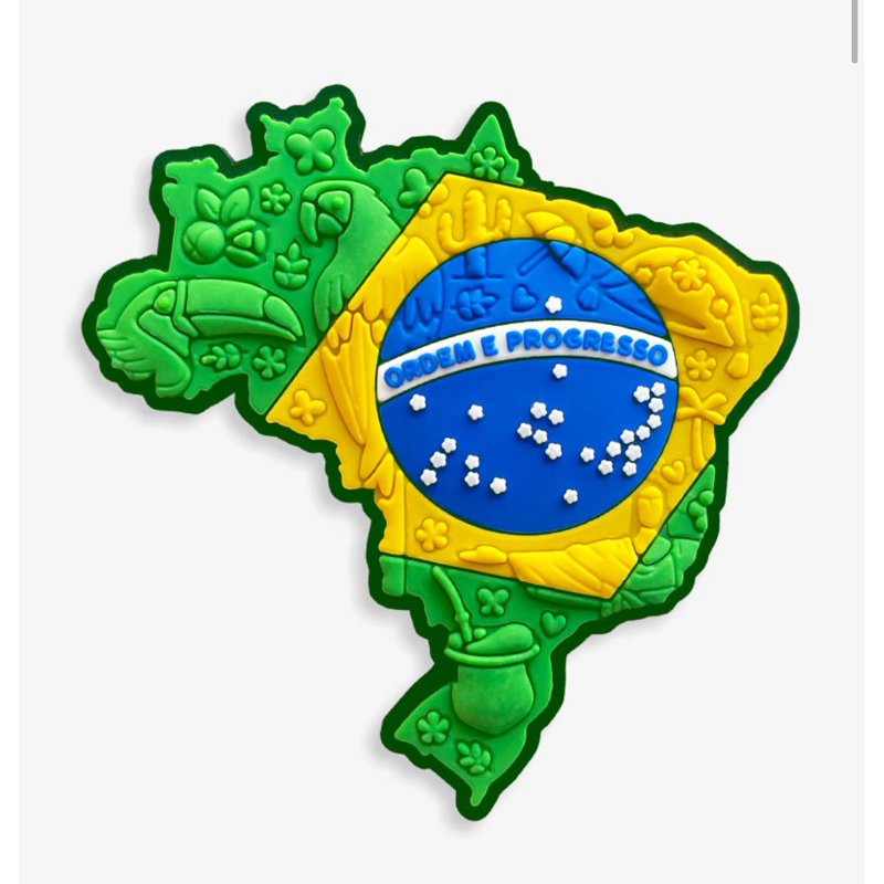 Ímã do Brasil Mapa – Ímã de Geladeira Emborrachado