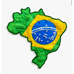 Ímã do Brasil Mapa – Ímã de Geladeira Emborrachado