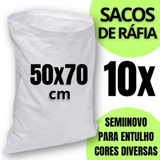 10 Sacos De Ráfias Construção Entulho 50x70 - Seminovo em Oferta na Shopee
