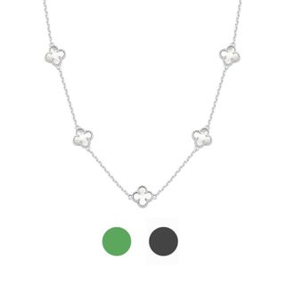 Colar Feminino de Prata 925 Trevos e 45cm em Oferta na Shopee