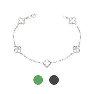 Pulseira de Trevos em Prata 925 com 20cm em Oferta na Shopee