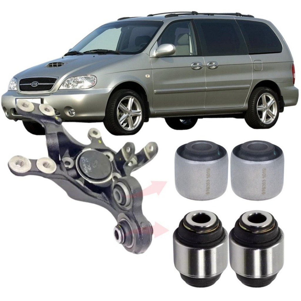 Kit 4 Buchas Traseira Todas Da Manga Eixo Kia Carnival