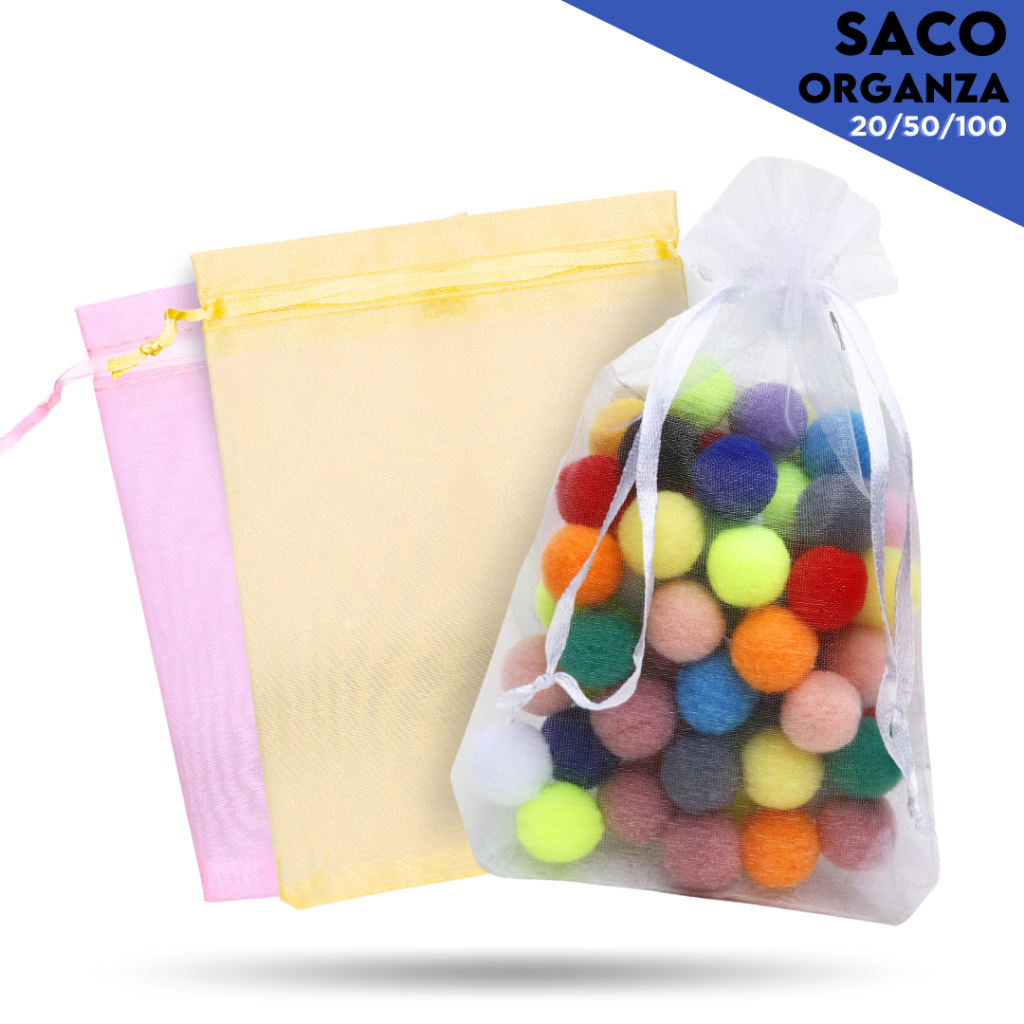 Saquinhos De Organza - Saquinhos Para Lembrancinhas 9x12 Diversas Cores - 20/50/100 Unidades- Mazzal