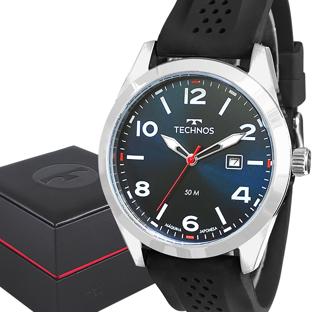 Relógio Technos Masculino Prateado 1 Ano De Garantia Luxo - Watches