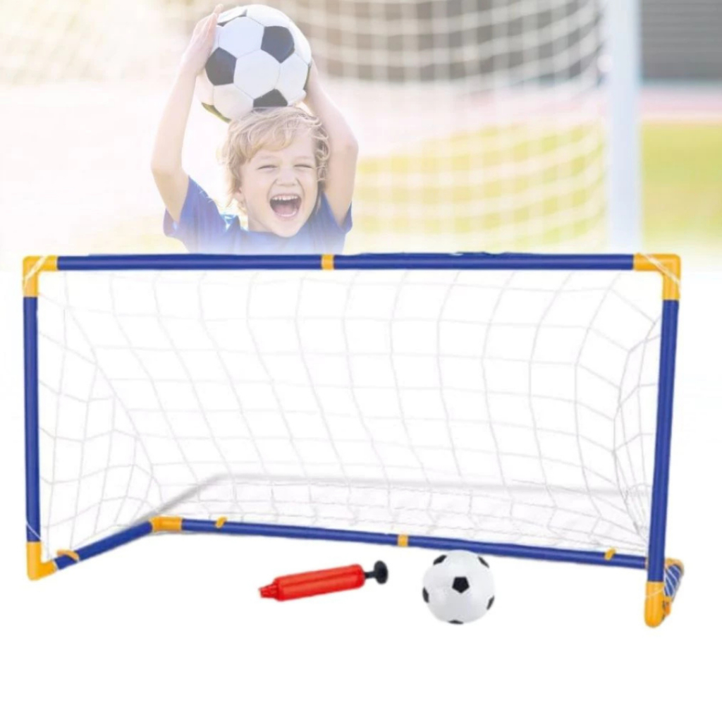 Kit Futebol Golzinho Mini Trave Rede, Bola E Bomba de encher brinquedo para menino