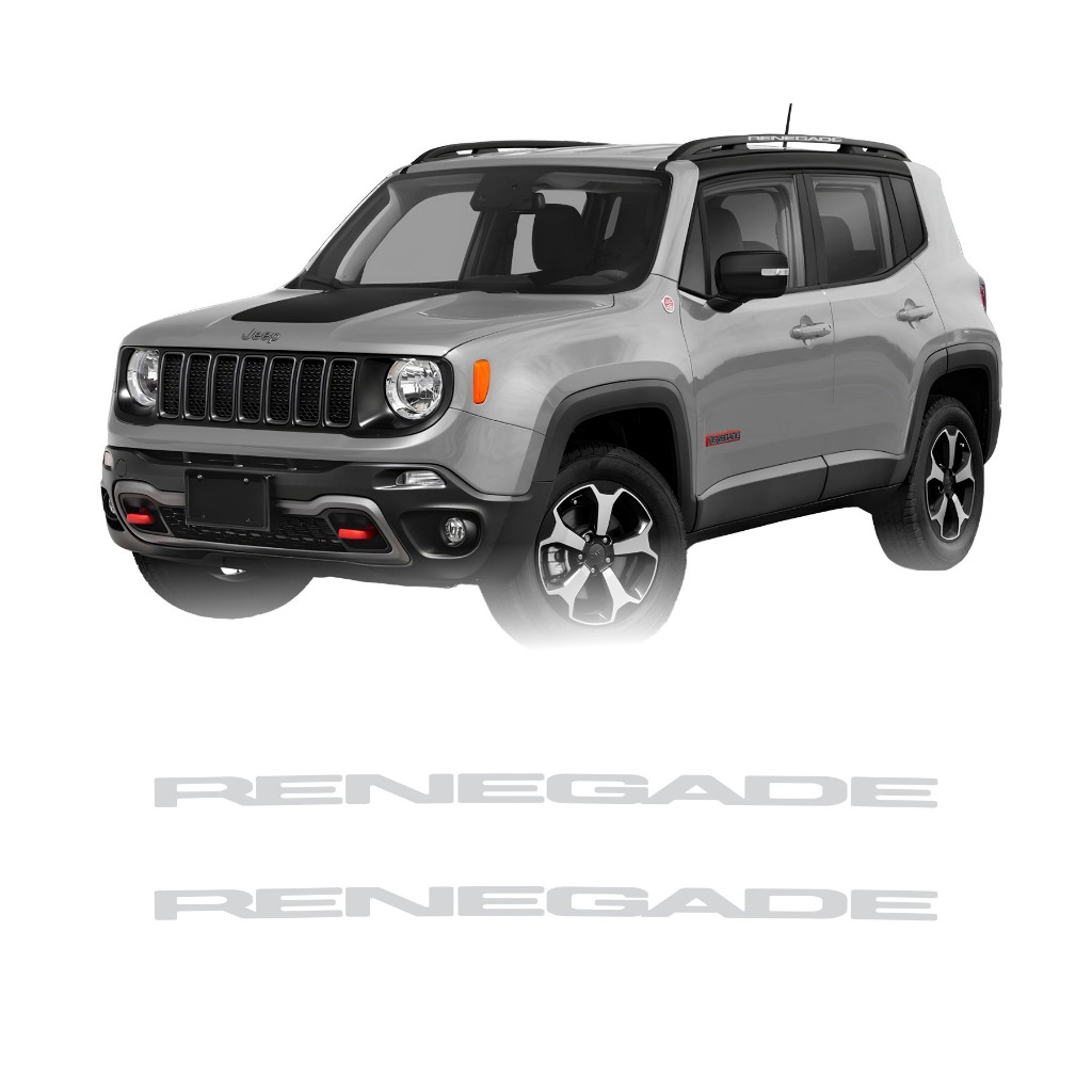 Par Adesivos Rack Longarina Teto Jeep Renegade