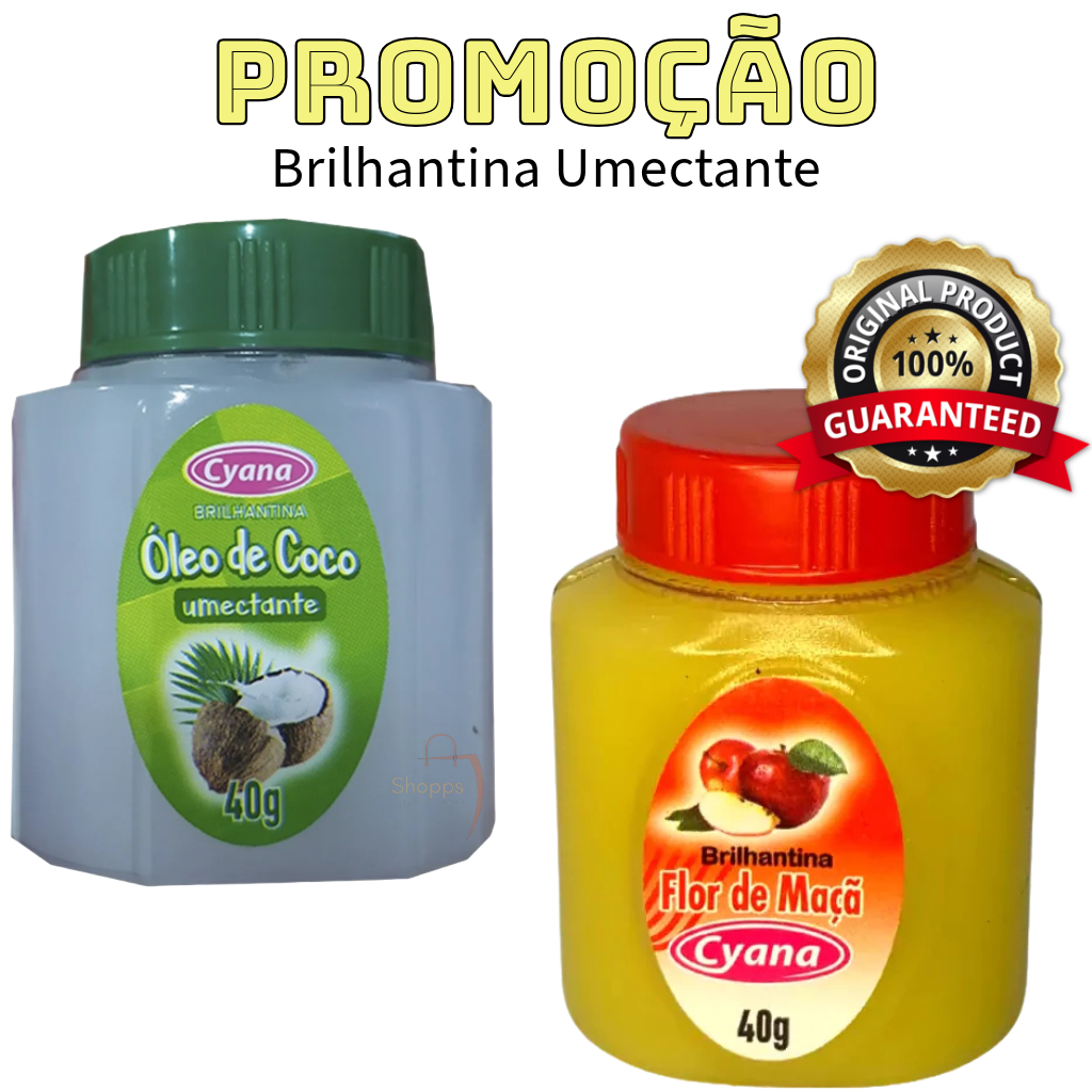 Brilhantina Umectante - Flor Maçã E Óleo De coco em Oferta na Shopee