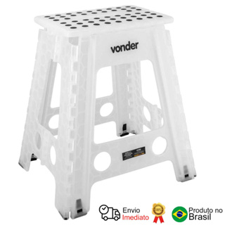 Banqueta Plástica Dobrável Transparente 450 Mm Vonder em Oferta na Shopee