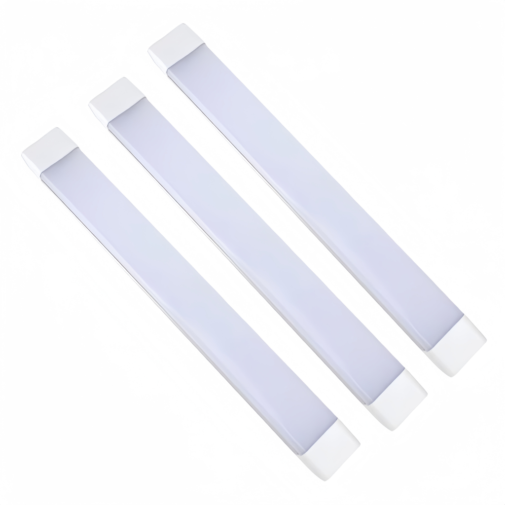 Kit 3un Luminaria slim Led 80w 120cm Linear com calha sobrepor 6500K Branco Frio 110v/220v em Oferta na Shopee