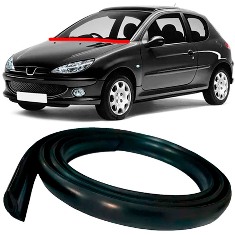 Borracha Acabamento Churrasqueira Parabrisa Peugeot 206 207 307