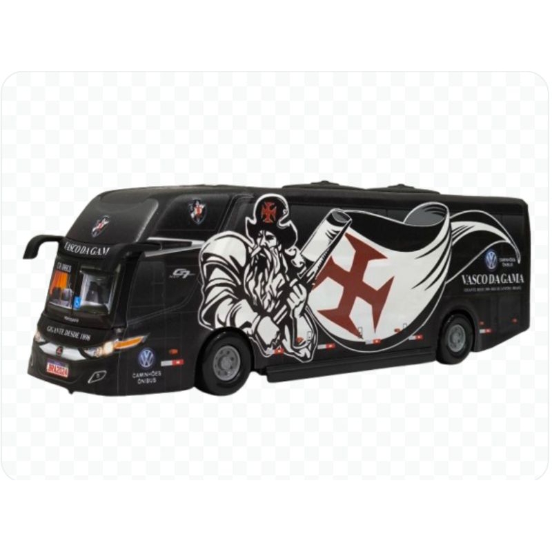 Brinquedo em miniatura de ônibus do Vasco da Gama tamanho 25 centímetros de comprimento colecionável lançamento.