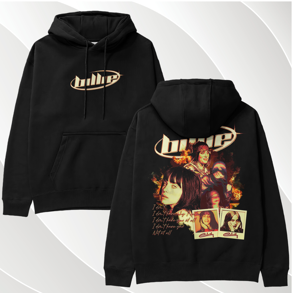 Moletom Billie Elish Streetwear P Sair Unissex Confortavel Estampa Em DTF Blusa De Frio