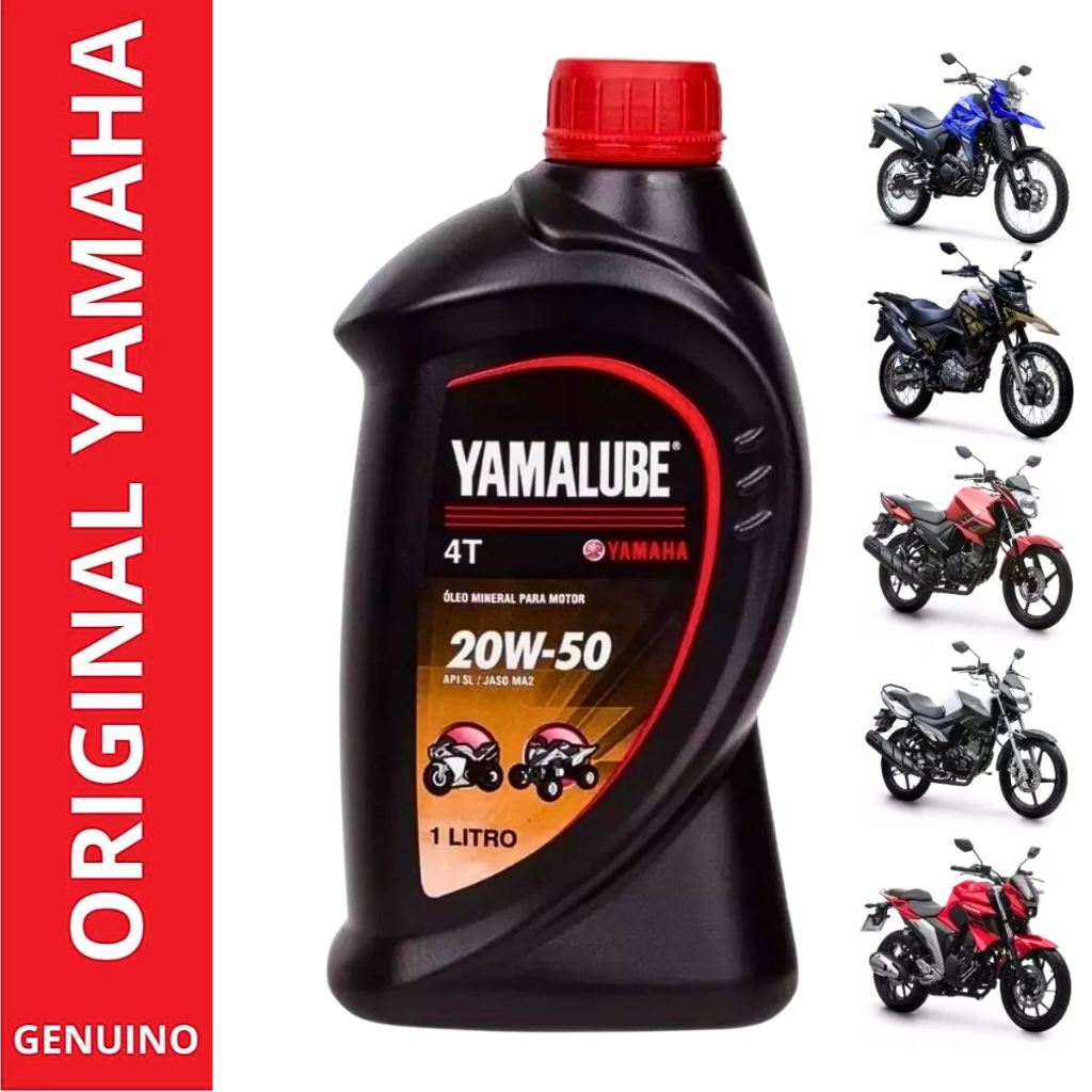 Detalhes do Óleo Yamalube 20W50 4T Mineral 1L API SL JASO MA2 Yamaha