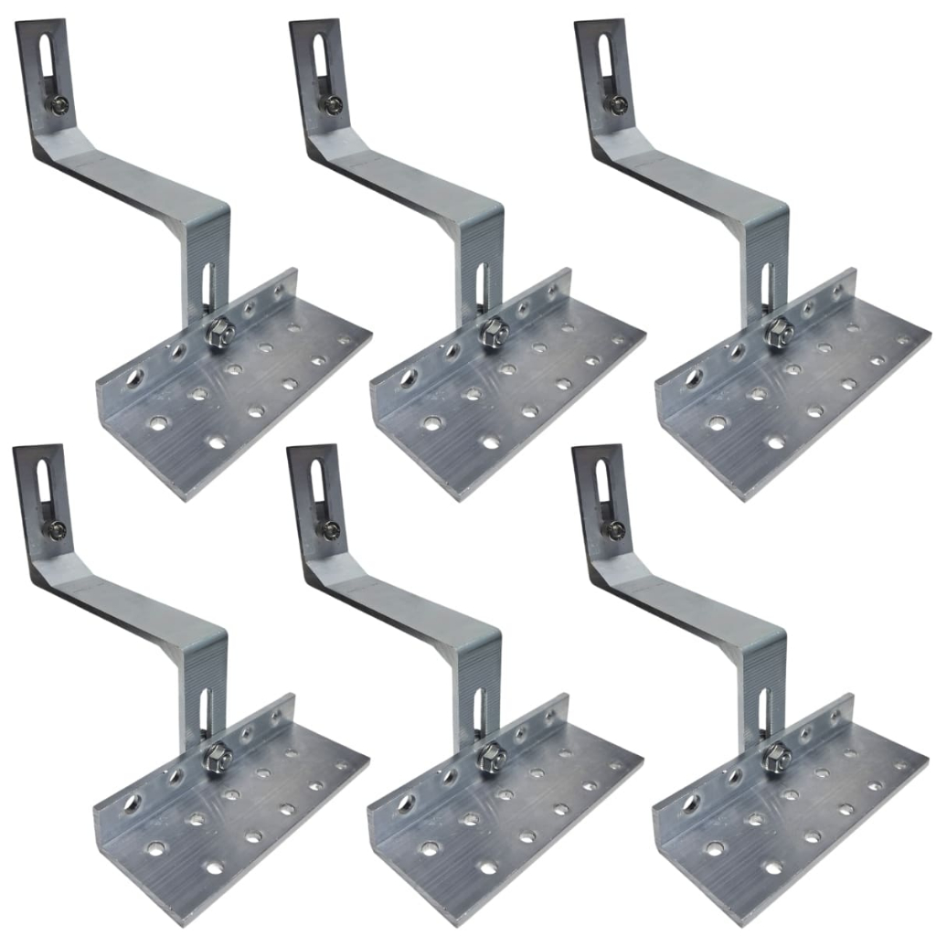 Estrutura Suporte Fixador Linha C Placa Painel Solar Inox Para Telha Cerâmica e Cimento | Perfil Master  | Kit 06 Un