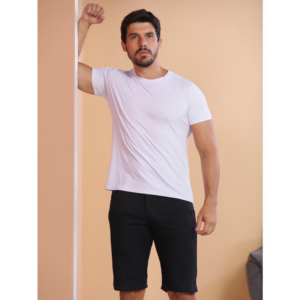 Bermuda Jeans Shorts Masculinos Alta Qualidade Com Elastano Sport Loja de Fábrica