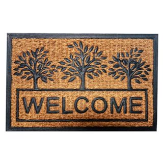 Tapete Capacho Grande Welcome Borracha e Fibra de Coco 60x40cm em Oferta na Shopee