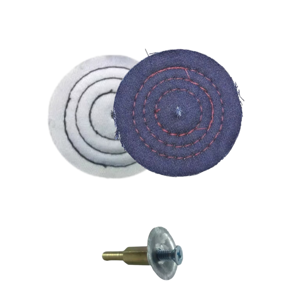 Kit 2 Rodopanos Algodão Jeans 3 Polegadas Adaptador De Furadeira em Oferta na Shopee