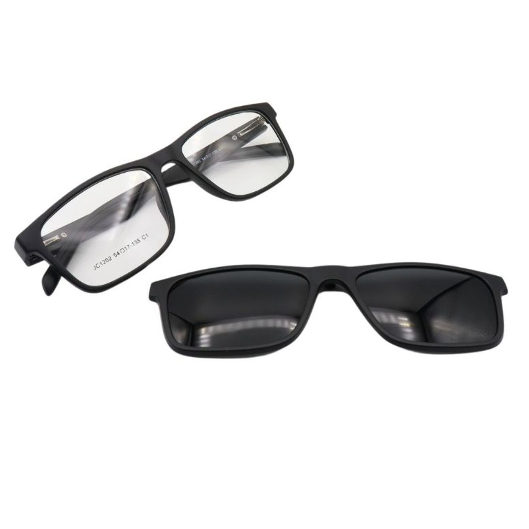 Óculos Clip On Quadrado Premium 2 em 1 Polarizado Clássico Oldstyle uv400 Unissex - Fashion Accessories