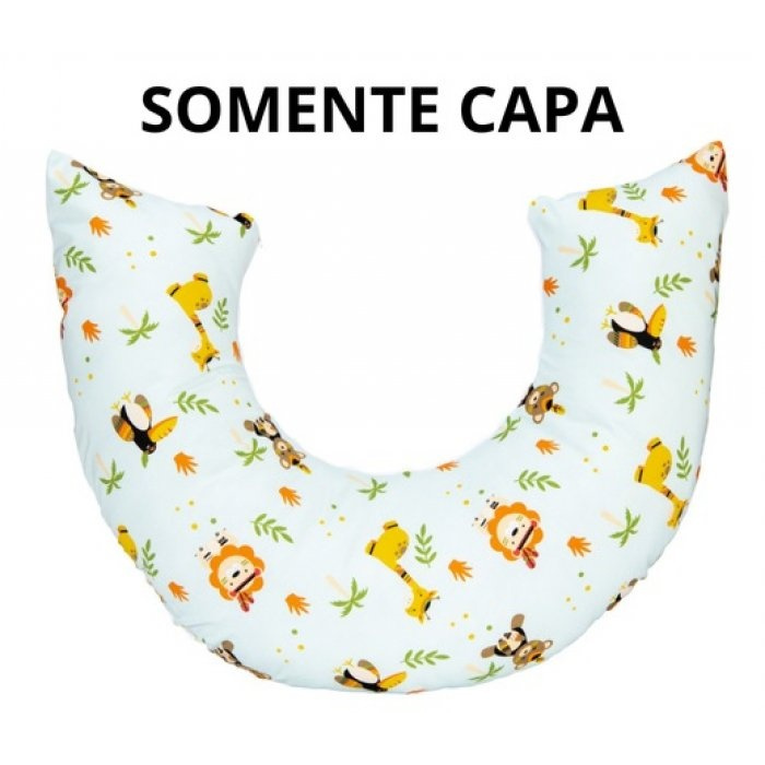 Capa Para Almofada De Amamentação Com Zíper Macia 100% Algodão