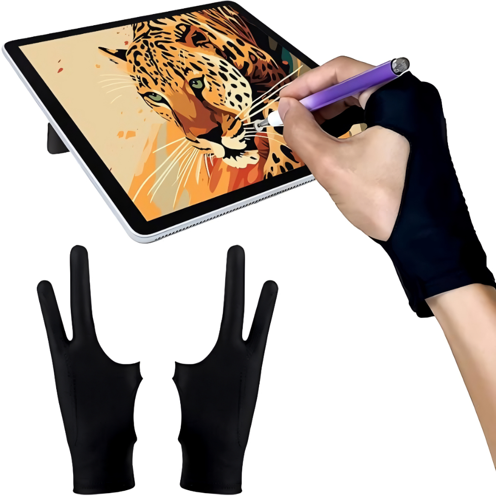 kit 2 Luvas de Desenho melhor Do Mundo Palm Rejection Pro Tablet Desenho Mesa Digitalizadora