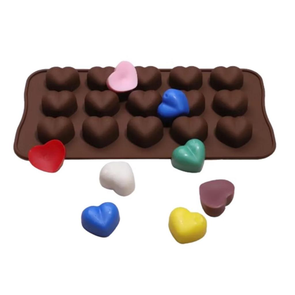 Forma em Silicone Antiaderente Para Chocolate Doces e Bombons Molde Coração - Prime Chef