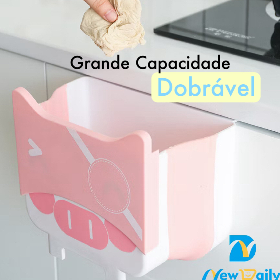 Lixeira Dobrável de Cozinha de Pia Extensível Retrátil com Suporte de Pendurar Multiuso. LL-04