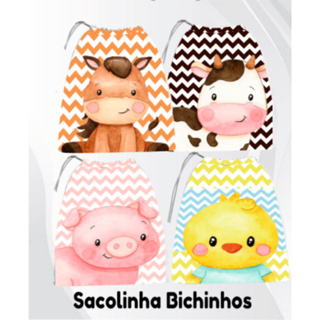 Kit 10 sacolinhas BICHINHO Sem nome em Oferta na Shopee