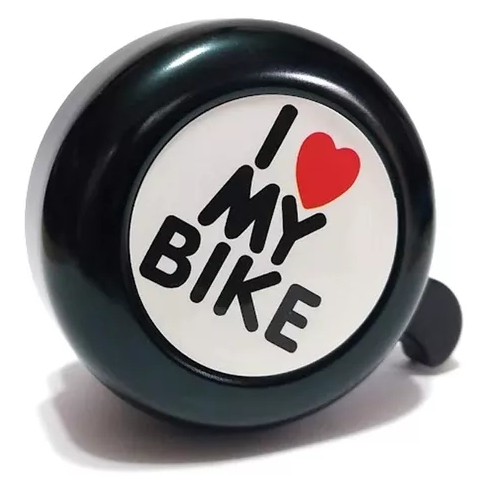Campainha para Bikes Trim Trim I Love My Bike Preta Paco em Oferta na Shopee