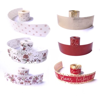 Fita Plástica Decorada para Laço Várias Cores 32mm x 10 metros Fracionada Rolo Pequeno Xingó Albano em Oferta na Shopee