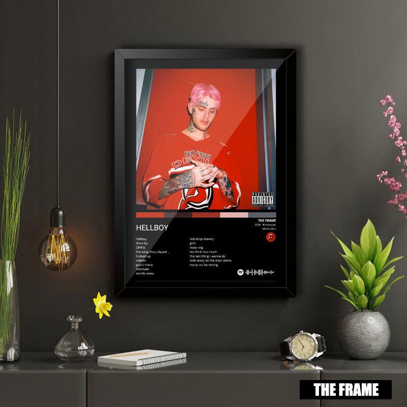 Quadro Decorativo A4/A3 Album Hellboy Lil Peep