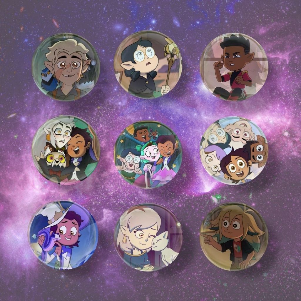 owl house casa coruja Luz Noceda King Edalyn Broches /Pin/Bottons tamanho 3,5cm pacotes atacado