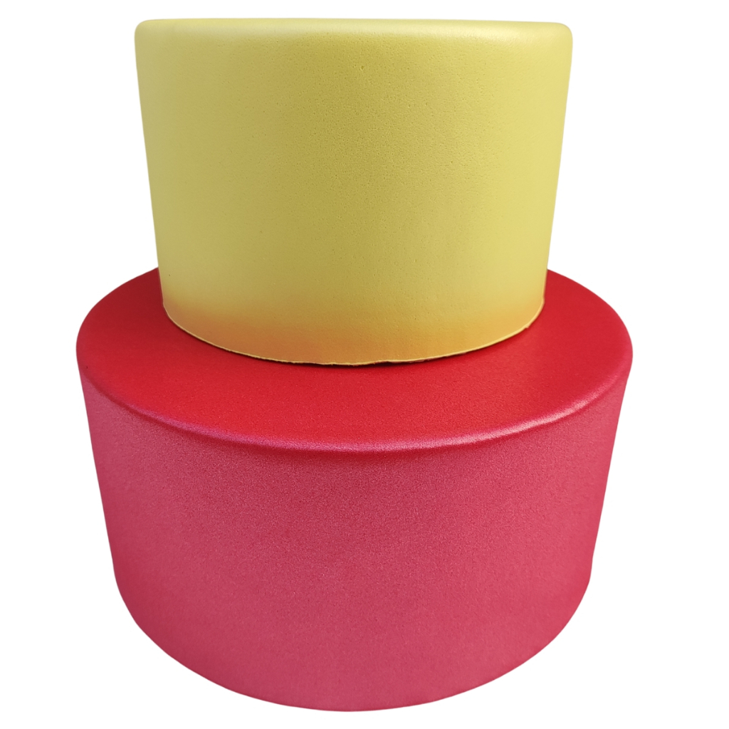 Bolo Fake Cenográfico 2 Bases Na Maquete de Isopor Revestido Em Eva Sem Emenda Pronto Para Decorar em Oferta na Shopee