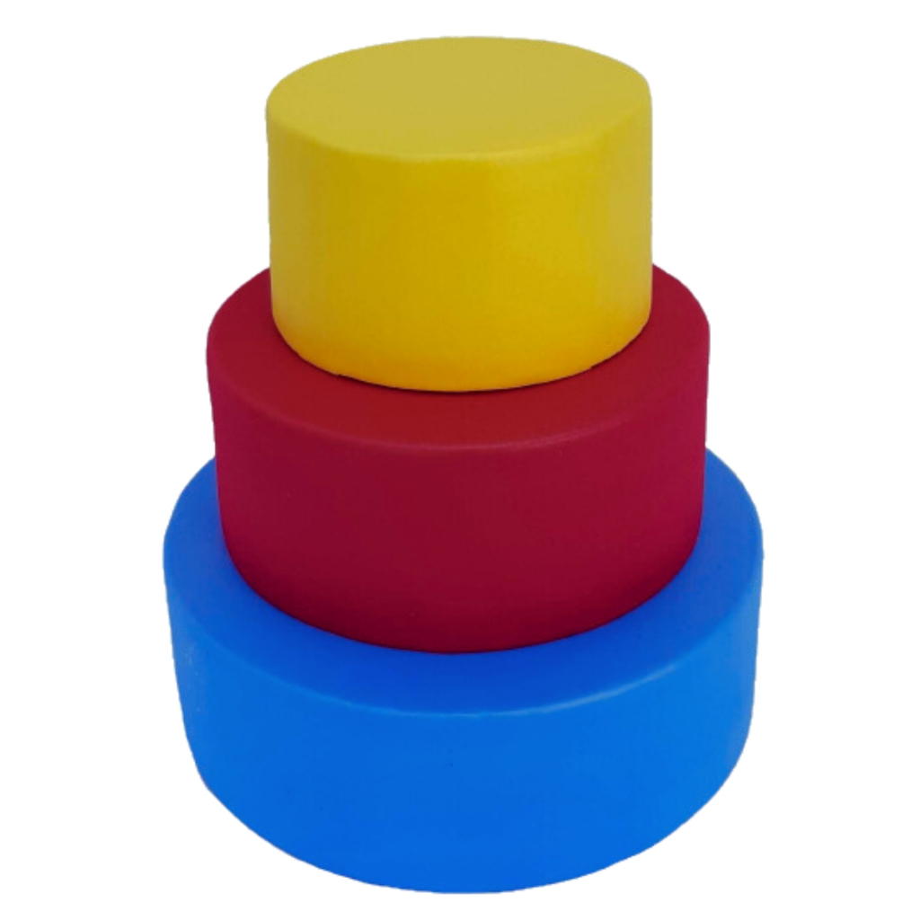 Bolo Fake Cenográfico 3 Bases Maquete de Isopor Revestido No Eva Sem Emenda Pronto Para Decorar em Oferta na Shopee