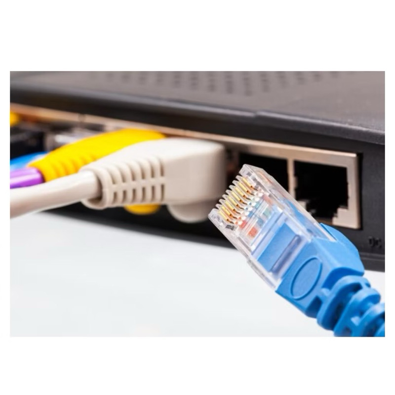 Cabo de rede 100m Cat5e com conectores RJ45, ideal para internet, câmeras, roteador, TV e computador. — imagem 2 de 2