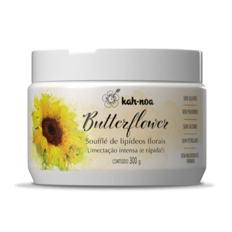 Máscara Butterflower de Umectação, Nutrição Cabelos Cacheados 300g Kah-noa