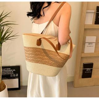 Bolsa Palha Grande Ombro e Lateral Férias Praia Piscina Dia a Dia Feminina