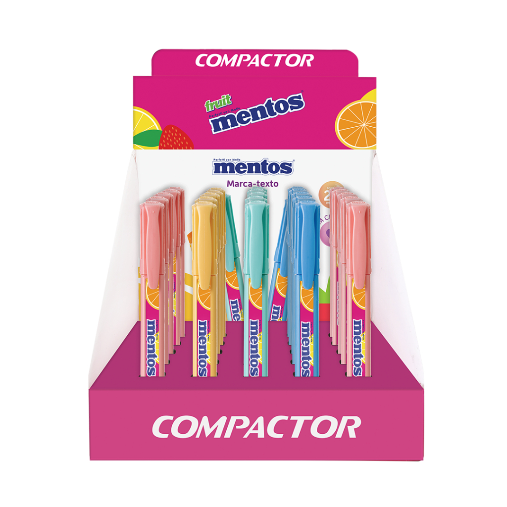 MARCA TEXTO MENTOS COM CHEIRINHO / COMPACTOR / PAPELARIA FOFA KAWAII / MATERIAL ESCOLAR