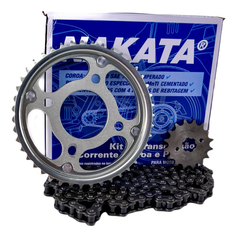 Kit Relação Cg 150 160 Titan Fan Start Cargo Titanium Aço em Oferta na Shopee