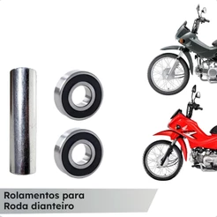 Kit Espaçador com Rolamentos Dianteira para Pop 100/110