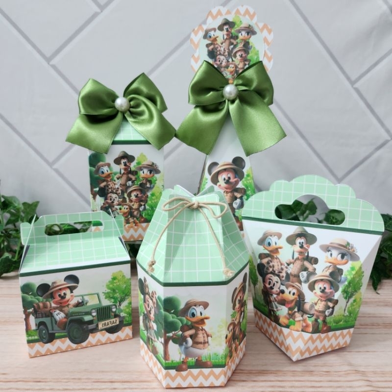 Mickey Safari Kit Personalizado Kit Festa l Lembrancinha l Aniversario l Caixinhas Personalizadas l Festa Infantil