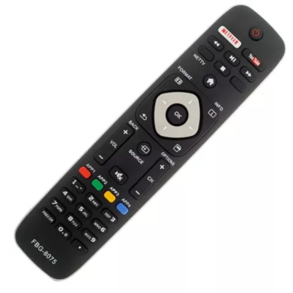Controle Remoto Compatível Smart Tv Philips Led FBG-8075