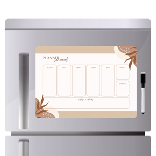 Planner Semanal com imã para geladeira com caneta e apagador em Oferta na Shopee