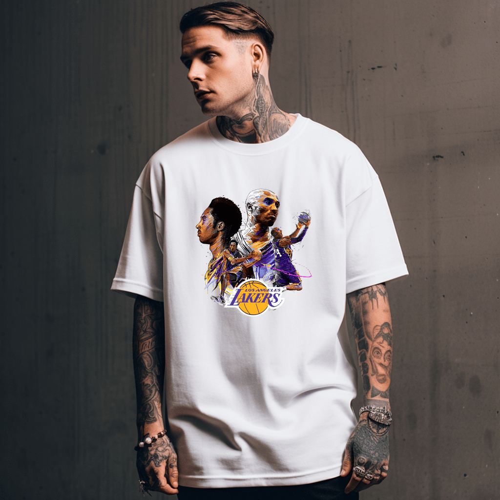 Camisa/Camiseta Oversized Masculina Feminina Algodão Streetwear Esporte NBA Los Angeles Lakers Basketball