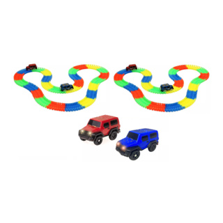 Kit 2x Carrinhos De Pista Jipe 4x4 + 2x Trilhas Malucas 112 Peças Coloridos em Oferta na Shopee