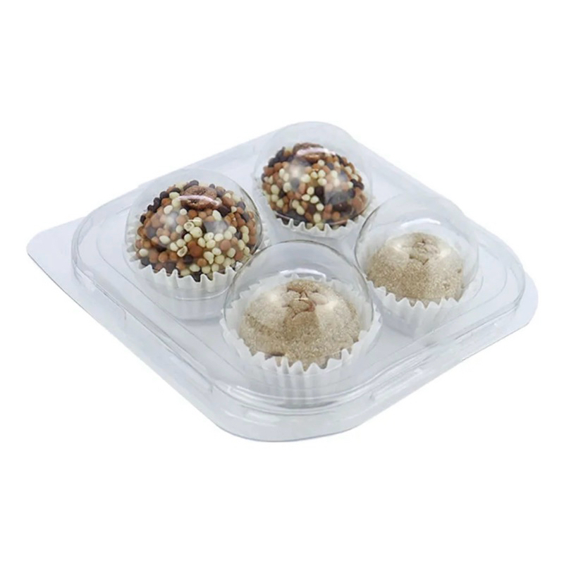 10~50un EMBALAGEM BLISTER FLIP BALL PARA 4 BRIGADEIROS em Oferta na Shopee