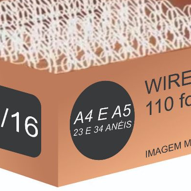 WIRE-O PARA ENCADERNAÇÃO 3X1 A4 E A5 BRANCO 9/16" PARA 110 FLS