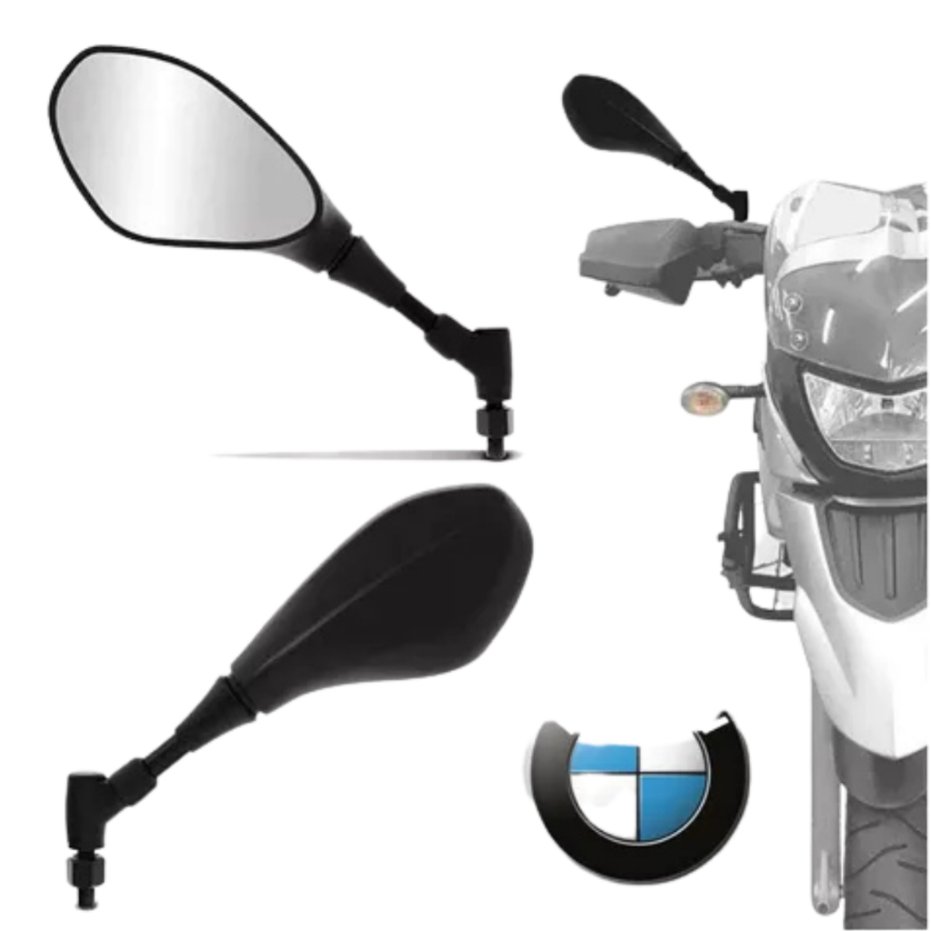 Retrovisor Espelho Haste Curta 360º Bmw F800 Yamaha Ybr 125 Fazer 150 Fazer 250 Fz 25