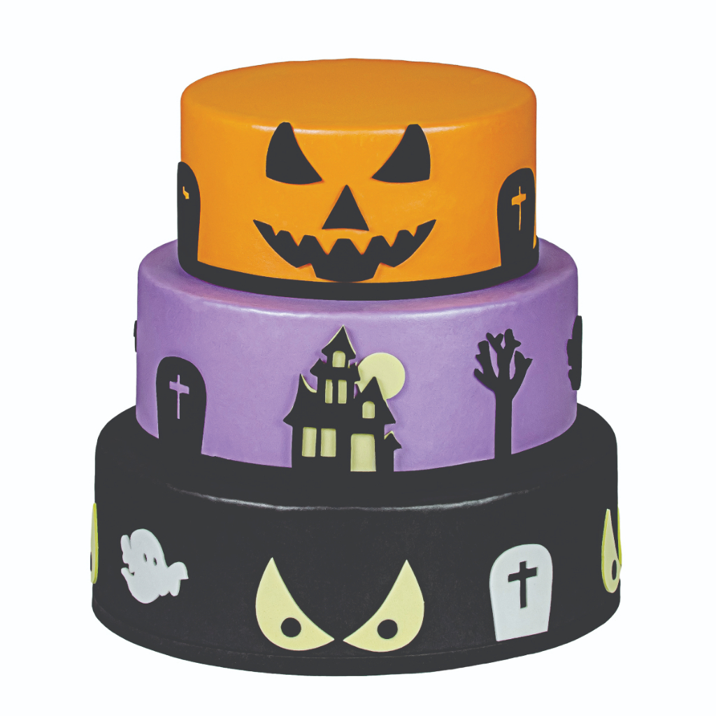 Bolo Fake  Cenográfico Halloween Maquete De Isopor Moldado No Eva Sem Emenda