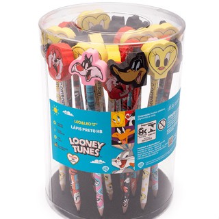 POTE COM 30 LÁPIS HB COM BORRACHA NA PONTA LOONEY TUNES / LEO&LEO / LEONORA / MATERIAL ESCOLAR em Oferta na Shopee