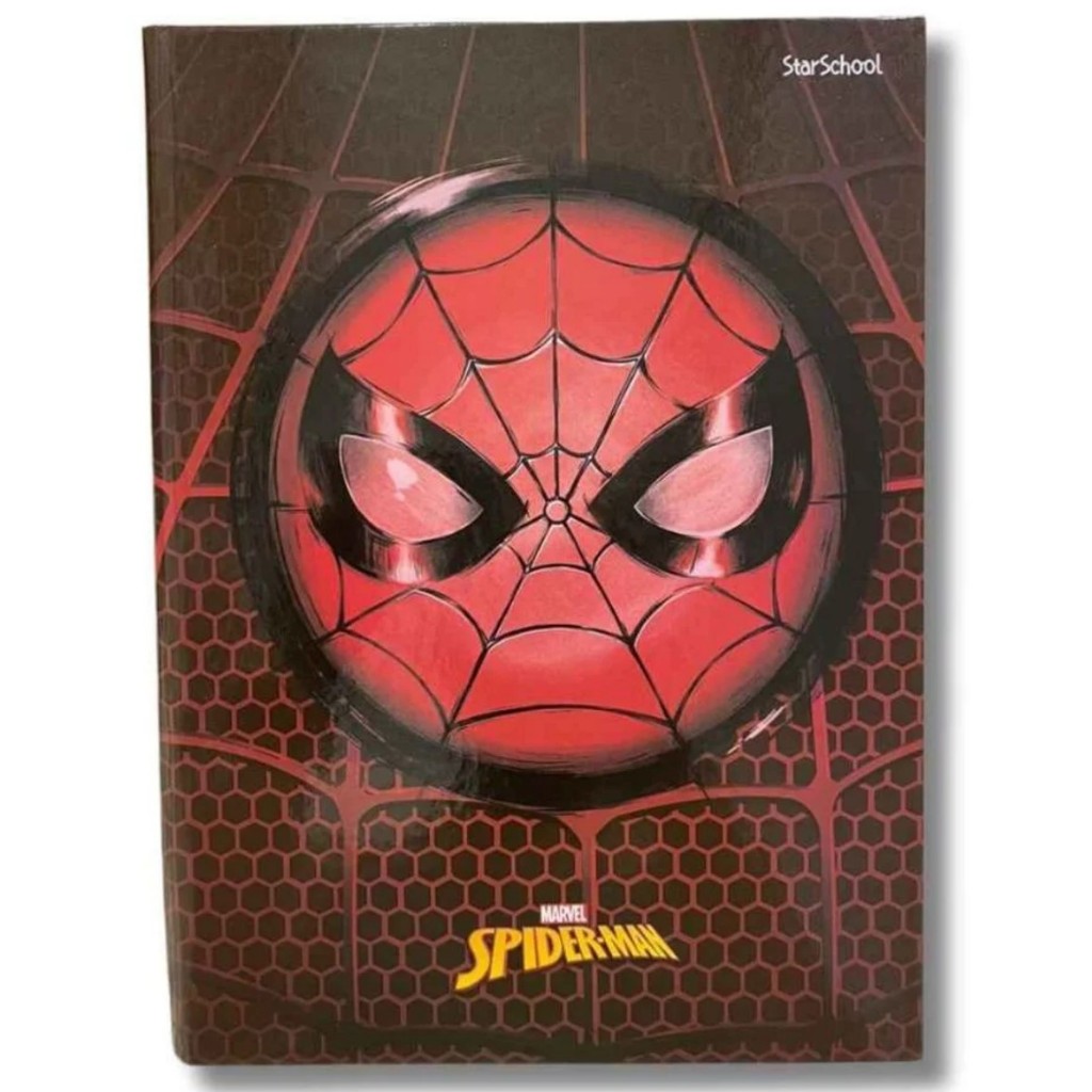 CADERNO BROCHURÃO UNIVERSITÁRIO CAPA DURA SPIDER-MAN / HOMEM ARANHA / STAR SCHOOL / JANDAIA